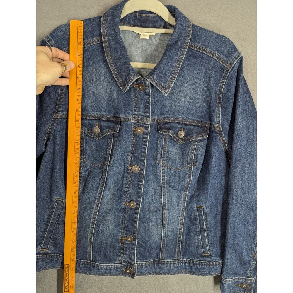 Style & Co. Denim Jean Jacket Womens 20W Adjustable Waist Pockets - Picture 4 of 8